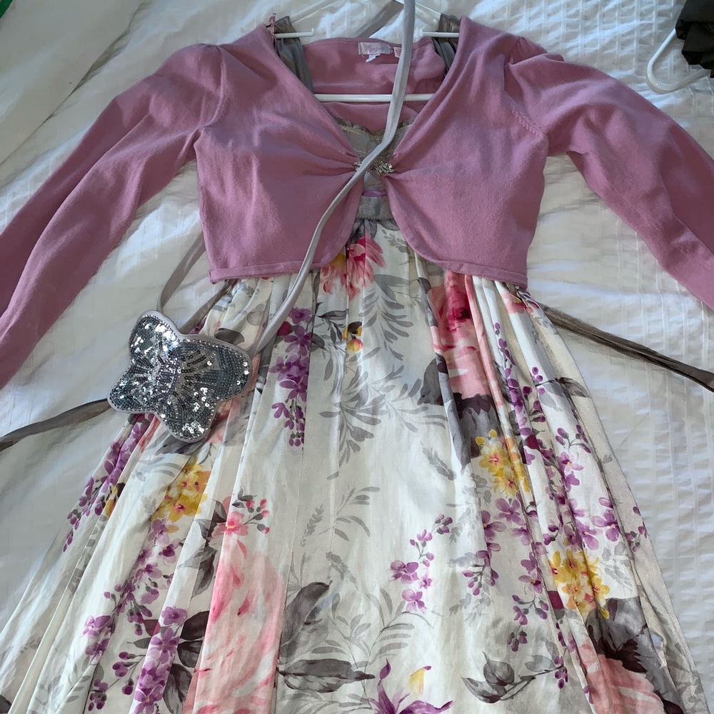 Girl’s dress and jacket from Monsoon